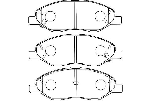 KAVO PARTS stabdžių trinkelių rinkinys, diskinis stabdys BP-6599